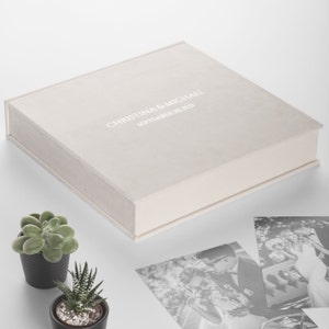 Wedding Memory Keepsake Box | Custom Size Photo Album or Scrapbook Box | Personalized Bridal Shower Gift Box for Mementos