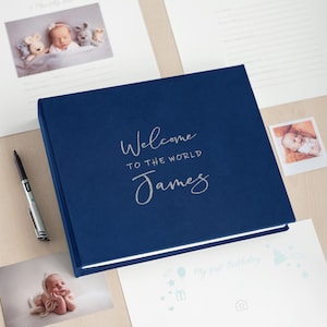 First Year Baby Memory Book, Personalized Baby Album, Modern Baby Shower Gift, Story Of You, 5 Years Baby Book