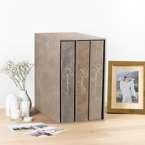Wedding Photo Album, Large Size Slip in Photo Album With Sleeves for 4x6  Photos, 1 Album Holds up to 1000, 3 Albums Hold up to 3000 Photos 