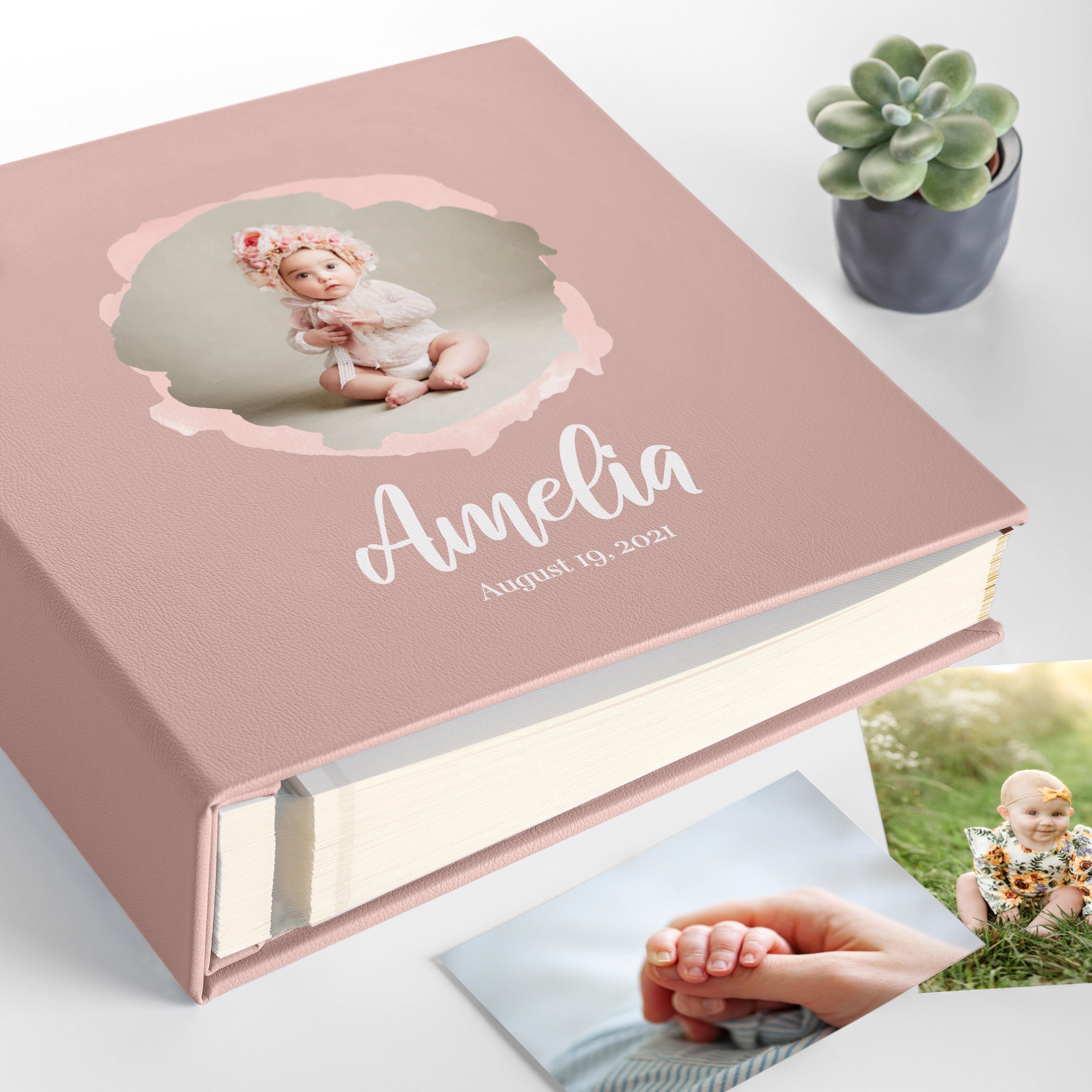 Baby Photo Album, Self-adhesive Baby Memory Book, Personalized Baby Boy /  Baby Girl Scrapbook Album, Hand Made Baby Shower / Birthday Gift 