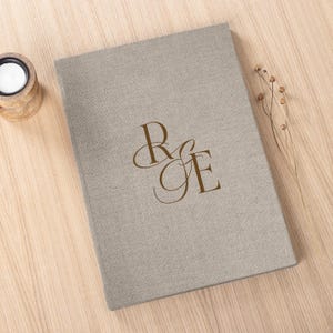Juego de 5 fundas para menú de boda / Fundas para menú personalizadas / Libros de menú de restaurante personalizados / Carpetas de menú de lino de tapa dura / Portamenús de terciopelo