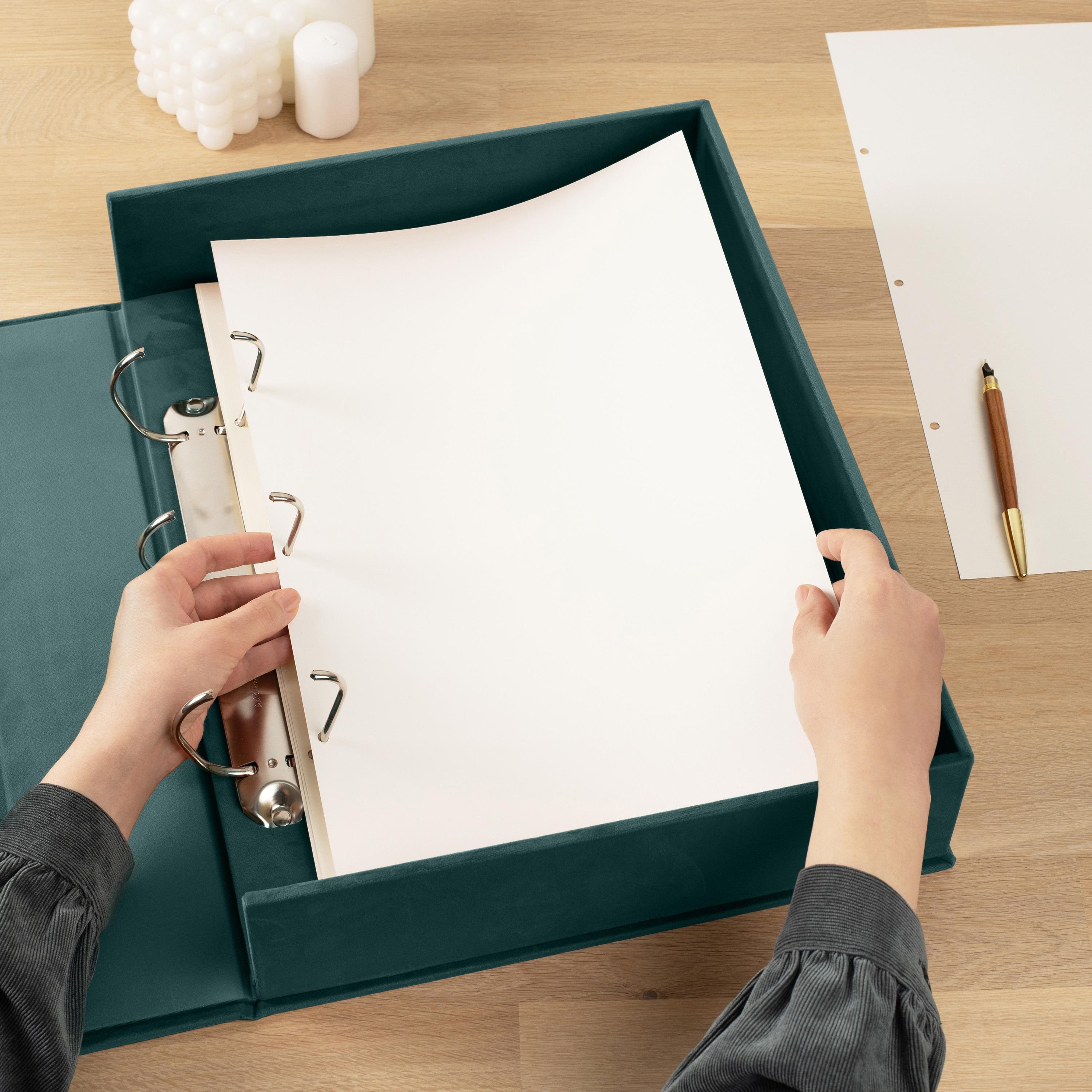Ring Binder Box Holds A5, A4, A3, US Letter Paper | Custom Drop Back ...