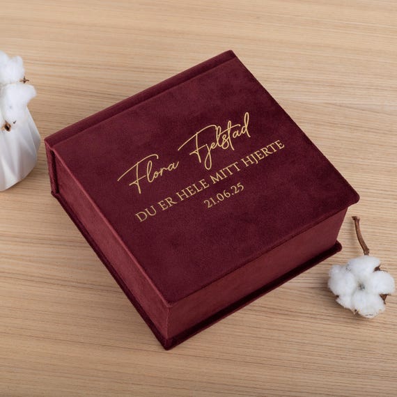 Scatola Regalo Personalizzata Per Collana E Bracciale Da Sposa - Foto 7