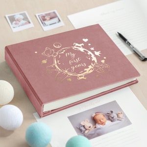 First Year Baby Memory Book, Personalized Baby Album, Modern Baby Shower Gift, Story Of You, 5 Years Baby Book
