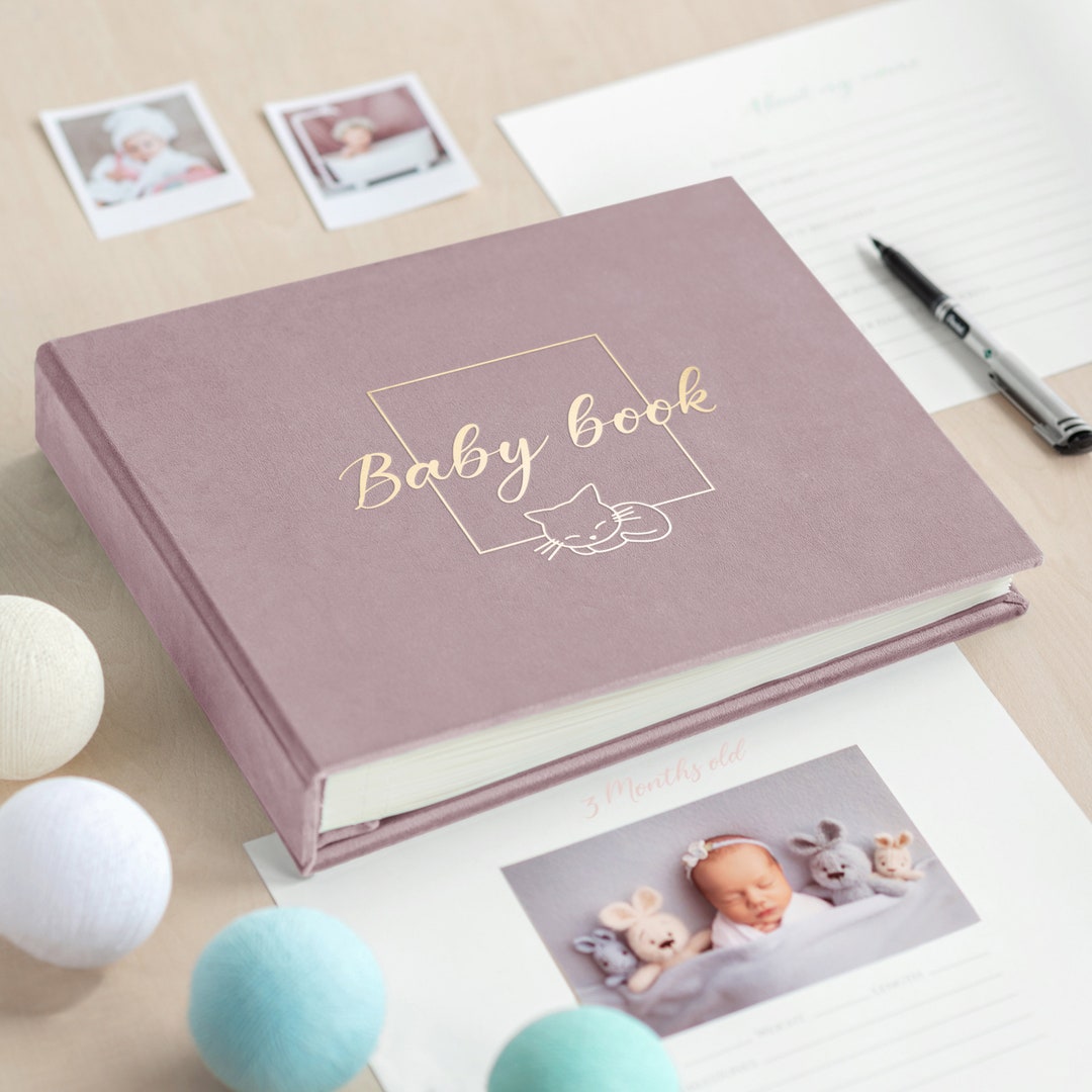 Personalized Baby Album Modern Baby Journal Pregnancy Etsy