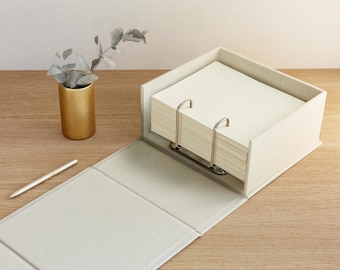Interior Design Portfolio Box | Personalized Ring Binder with Magnetic Closure | A4, A3, US Letter | Custom Fabric Sample & Presentation Box