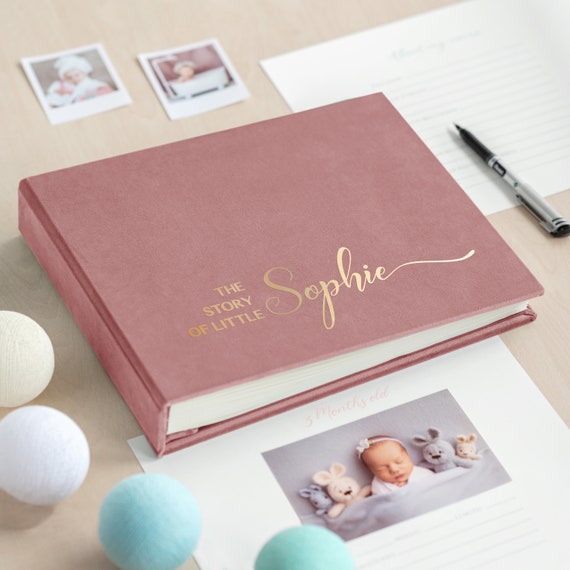 Álbum de fotos de madera rústico personalizado para el embarazo, libro de  recuerdos personalizado para mamá, álbum de fotos para bebé - AliExpress