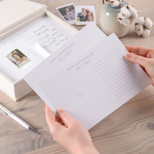 Biglietti di auguri per il matrimonio con scatola, alternativa al libro degli ospiti per il matrimonio, biglietti Mad Lib per il matrimonio in scatola di velluto personalizzata, biglietti di auguri per il ricevimento nuziale