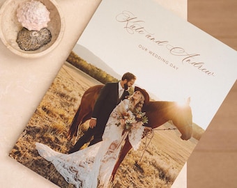 Álbum de fotos de boda personalizado / Álbum de recuerdos impreso personalizado / Libro de recuerdos para la mesa de centro / Diseño incluido