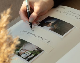 Livre d'or de mariage, album photo vertical en velours pour tous les formats de film Instax, mini grand carré carré, livre photomaton 4 x 6 2 x 6