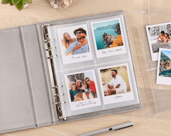 Instax Square Photo Album, Personalized Photo Album for Fujifilm Instax Square SQ1, SQ6, SQ20 etc. | Album for all Instant Photos up to 3x4"