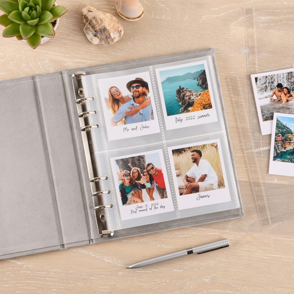 Instax Square Photo Album, Personalized Photo Album for Fujifilm Instax Square SQ1, SQ6, SQ20 etc. | Album for all Instant Photos up to 3x4"