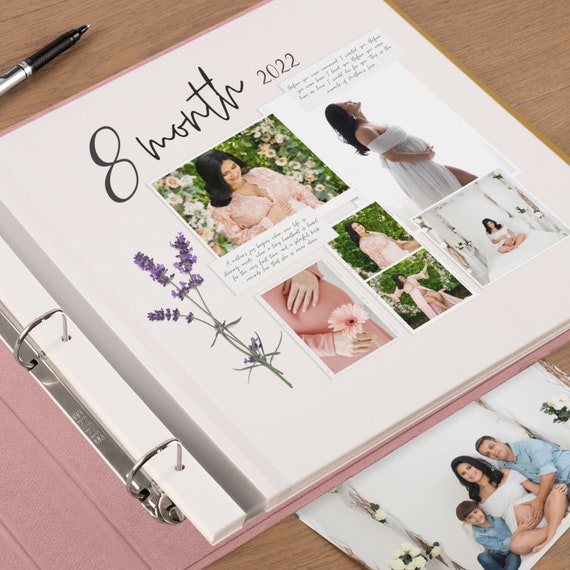 Velvet Personalized Scrapbook Album With Self-adhesive Pages, Blush Pink  Wedding Album, Large Travel Photo Album, 3 Rings Family Photo Album 