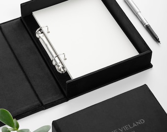Ring Binder Box | 2-3-4 Rings | Personalized Ring Portfolio Box, Hard Cover Ring Box Binder, Custom Ring Binder for A5, A4 & US Letter Paper