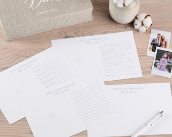 Extra advieskaartjes voor de bruiloft, alternatief voor het gastenboek, Mad Lib-kaartjes voor de bruiloft, advieskaartjes voor de vrijgezellenavond