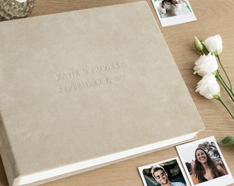Wedding Guest Book Alternative, Instax Mini Album, Bestseller Wedding Gift, Suede Wedding Photo Album for all Photo Sizes, Photo Booth Book