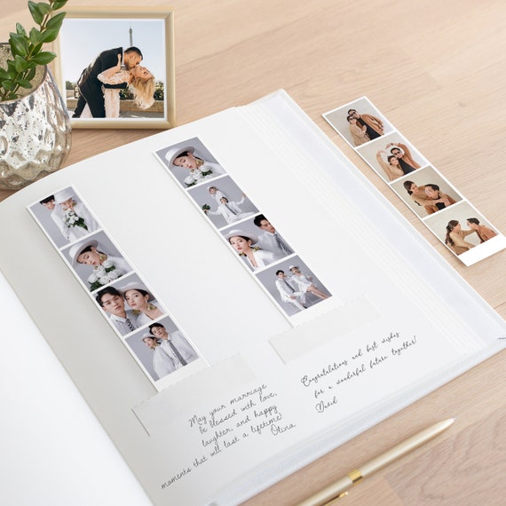 Wedding Photo Booth Guest Book for 2x6, 4x6 Photos, Wedding Photo Guest  Book, Personalized Instant Photo Guestbook, Modern Photo Booth Album 
