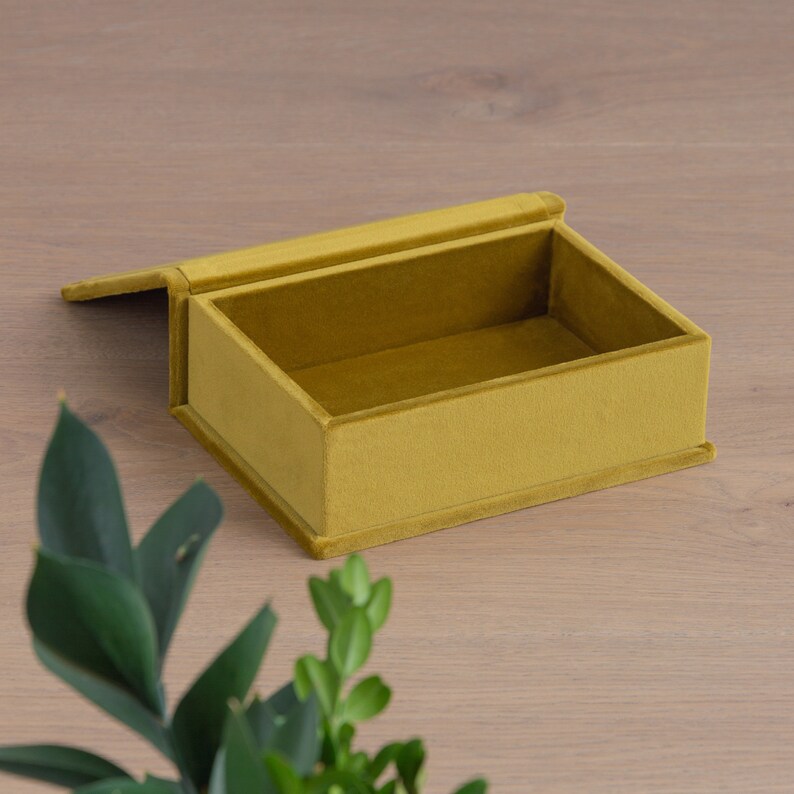 Velvet Memory Box Keepsake Box Photo Album Clamshell Box Etsy