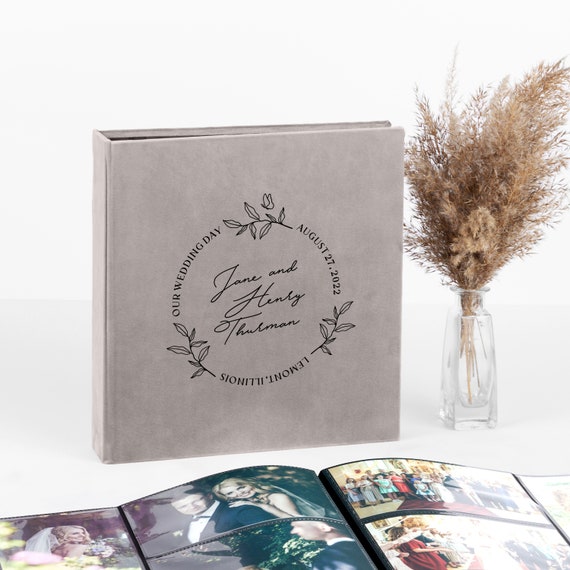 Photo Album With Sleeves For 4x6 Photos + Slipcase, Large Green