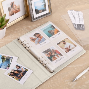 Instax Square Photo Album, Personalized Photo Album for Fujifilm Instax Square SQ1, SQ6, SQ20 etc. | Album for all Instant Photos up to 3x4"