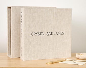 Personalized Wedding Photo Album | Large Self-adhesive Scrapbook | Custom Keepsake Book