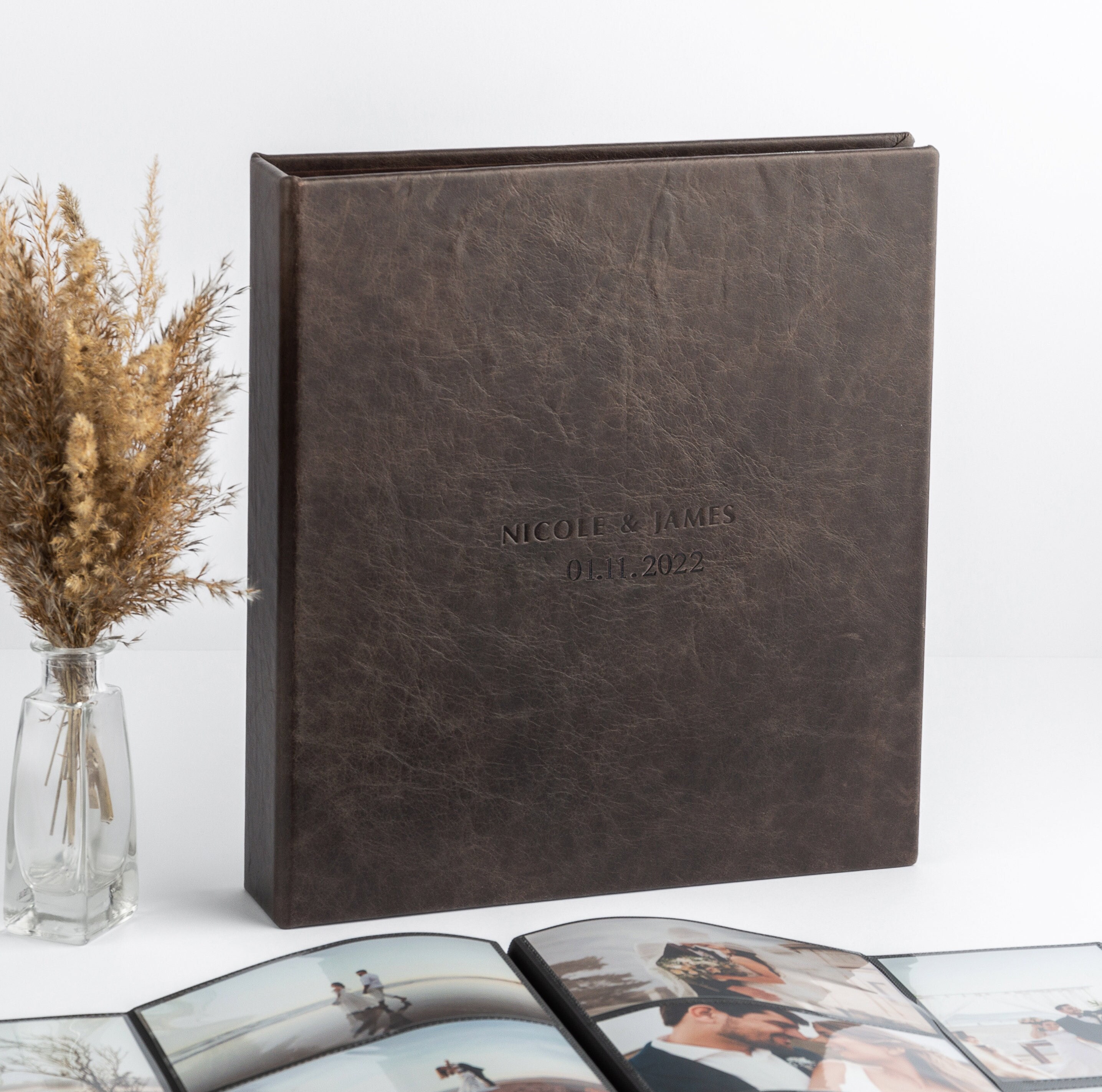 Large Velvet Wedding Slip-In Photo Album With SlipCase, Photo album black  Sleeves for 500 4x6