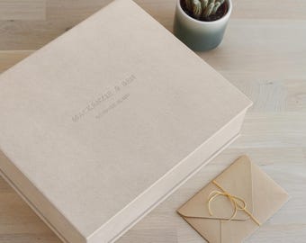 Personalized Wedding Keepsake Box | Custom Memory Box for Photo Album or Scrapbook | Bridal Shower Gift | Wedding Memento Storage