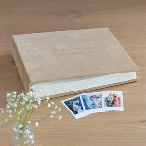Wedding Guest Book Alternative, Suede Wedding Photo Album for All Instant Film Sizes Mini Wide Square 4x6 2x6 etc.