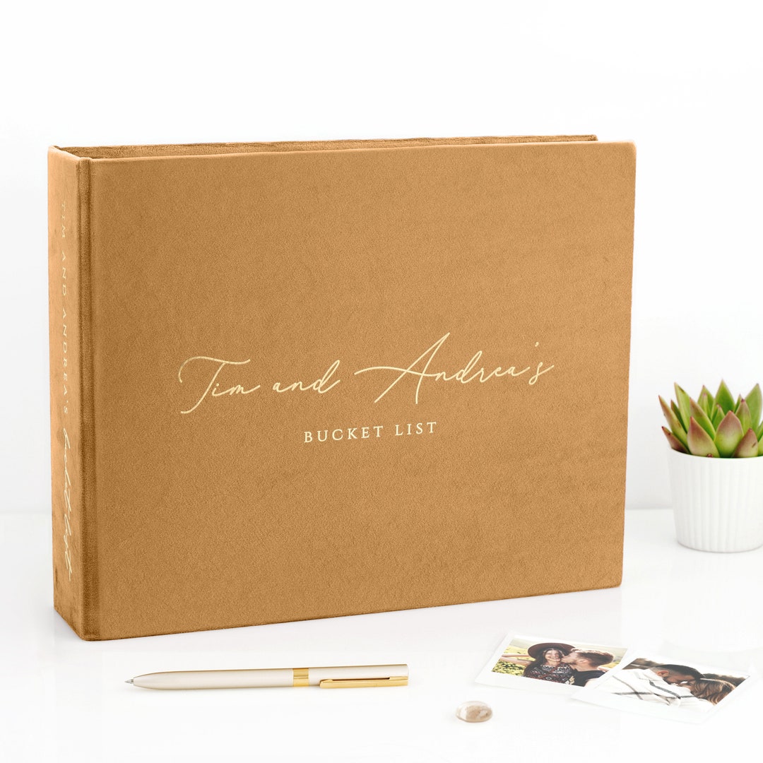 Personalized Bucket List Journal for Couples, Custom Adventure Book