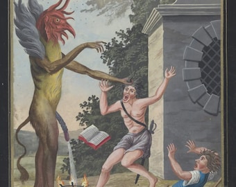 Christmas Gift, Fine Art Print, Medieval Satanic Dark Artwork