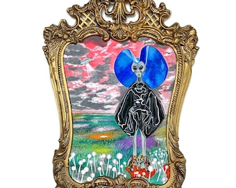 We're All Aliens Art Print, Weird UFO, Extraterrestrial Artwork