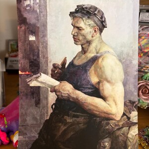 male painting, male art print, vintage retro art, wall art decor, rare beautiful pretty art print, antique art print, art flat room house