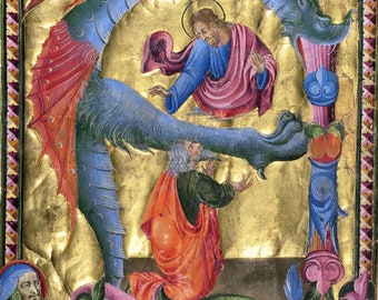 Satan Luzifer Teufel Krampus Schlange Beelzebub Kunst, dunkle gotische Kunst, mittelalterliche Kunst, Geburtstagsgeschenk, seltene seltsame ungewöhnliche Kunst