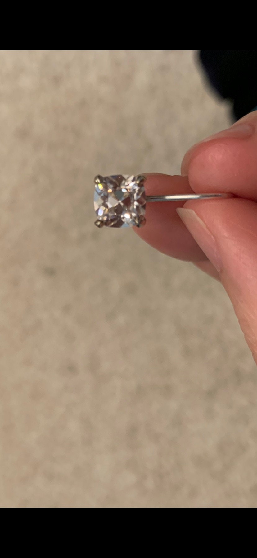 August vintage hotsell cushion moissanite