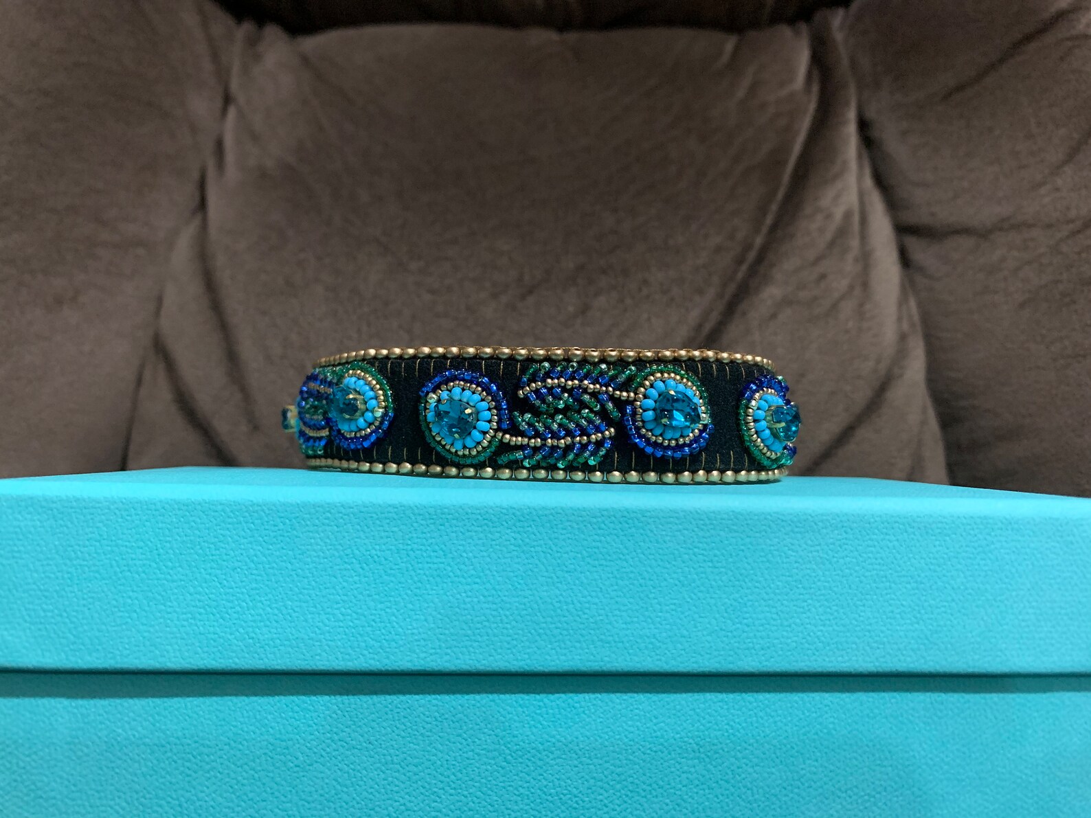 Luxury Pet Collar Prince Peacock Beaded Jewelrycat Collar Etsy