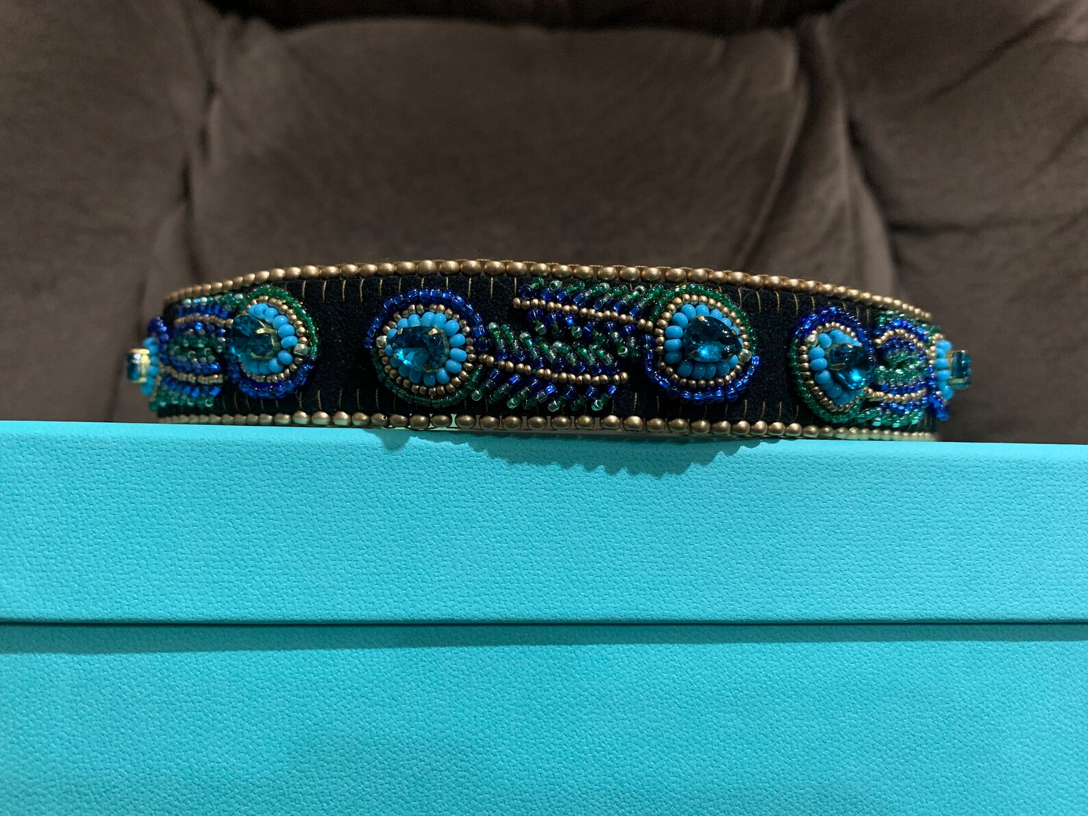 Luxury Pet Collar Prince Peacock Beaded Jewelrycat Collar Etsy