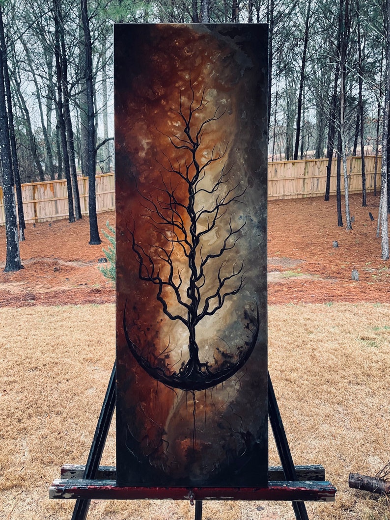 Soul on Fire - Printable Wall Art Download - Dark Tree Erupting From ...