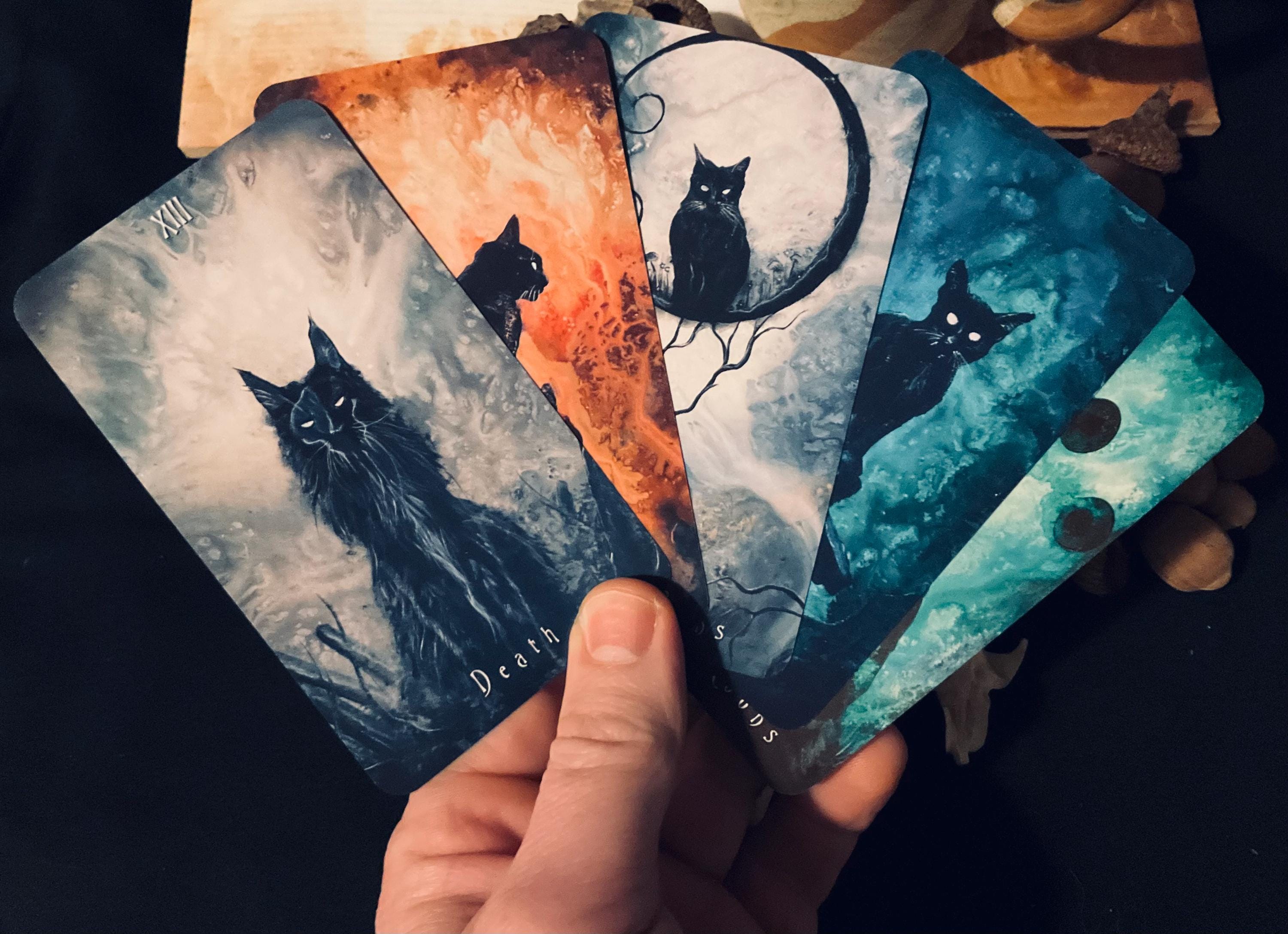 Haunted Cat Tarot - Downloadable Printable Deck - Complete PDF With ...