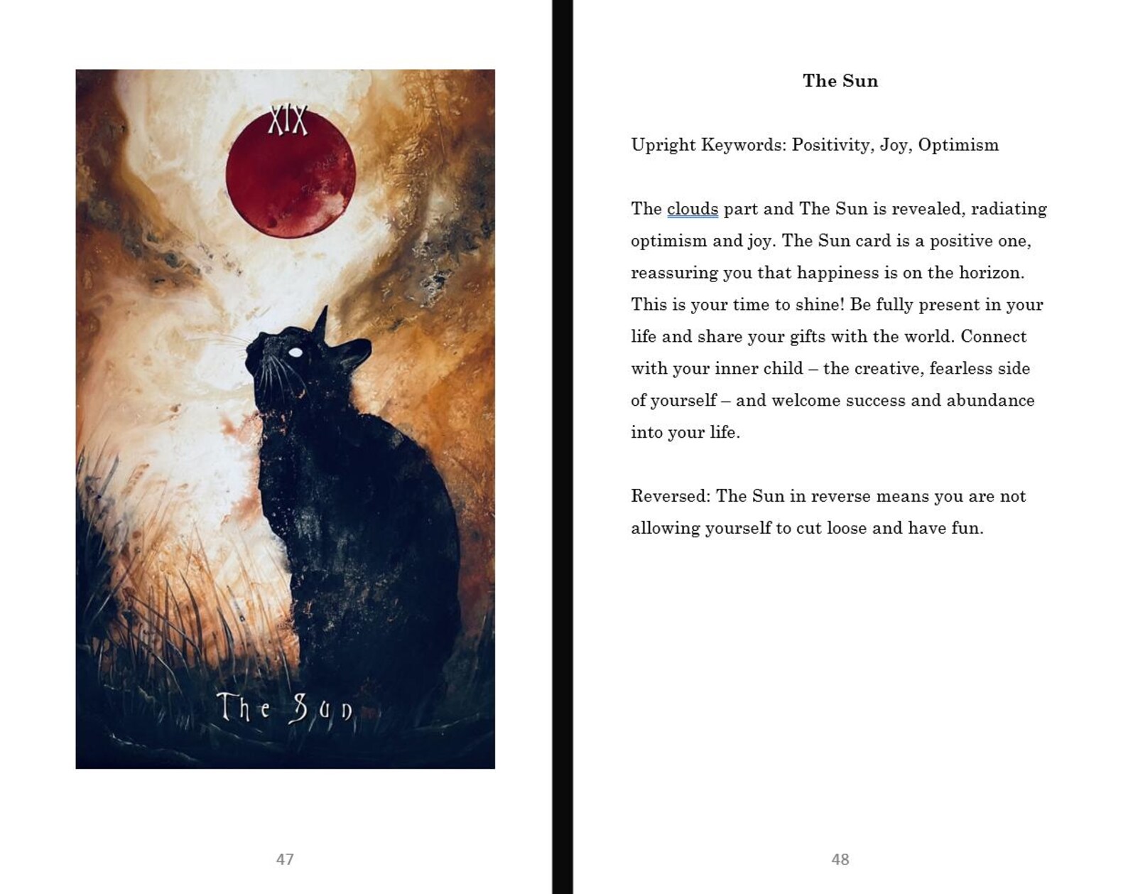 Haunted Cat Tarot Guidebook - Digital PDF Download - Companion Book ...