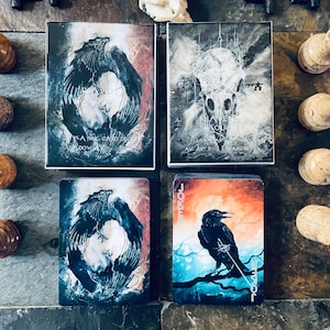 Raven's Soul - Classic 52 Card Poker Deck featuring Surreal & Shadowy Crows and Ravens