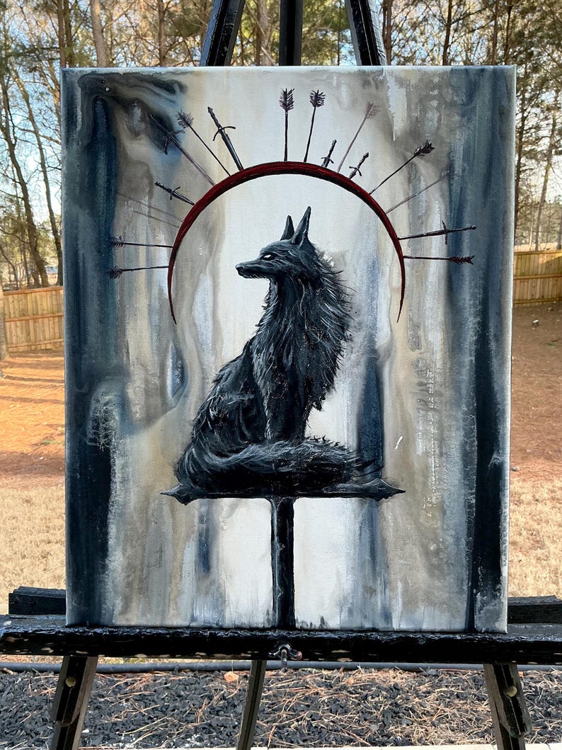 Ward of the Spirit Wolf - Spiritual Art Print - Guardian Animal Beneath ...