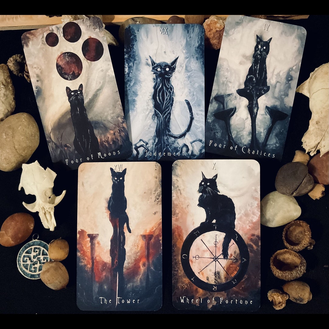 The Haunted Cat Tarot Deck 78 Card Tarot Deck Featuring Original