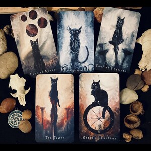 The Haunted Cat Tarot Deck - 78 Card Tarot Deck Featuring Original Surreal & Fantasy Feline Art by J Edward Neill