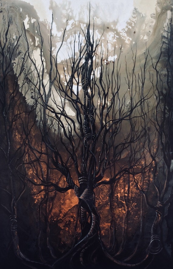 Eternity Lustrous Art Print Dark & Magical Autumnal Tree in Deep Forest -  Etsy