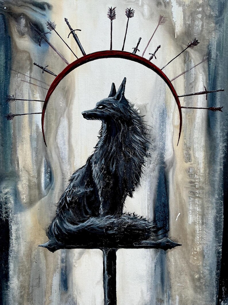 Ward of the Spirit Wolf - Spiritual Art Print - Guardian Animal Beneath ...
