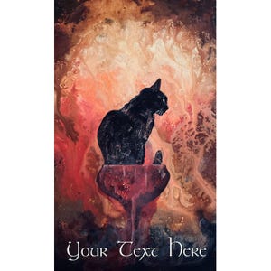Aangepaste tarot- en orakelkaarten - maak downloadbare digitale kaarten met aanpasbare tekst - originele gotische, surrealistische, dierlijke en natuurlijke kunst