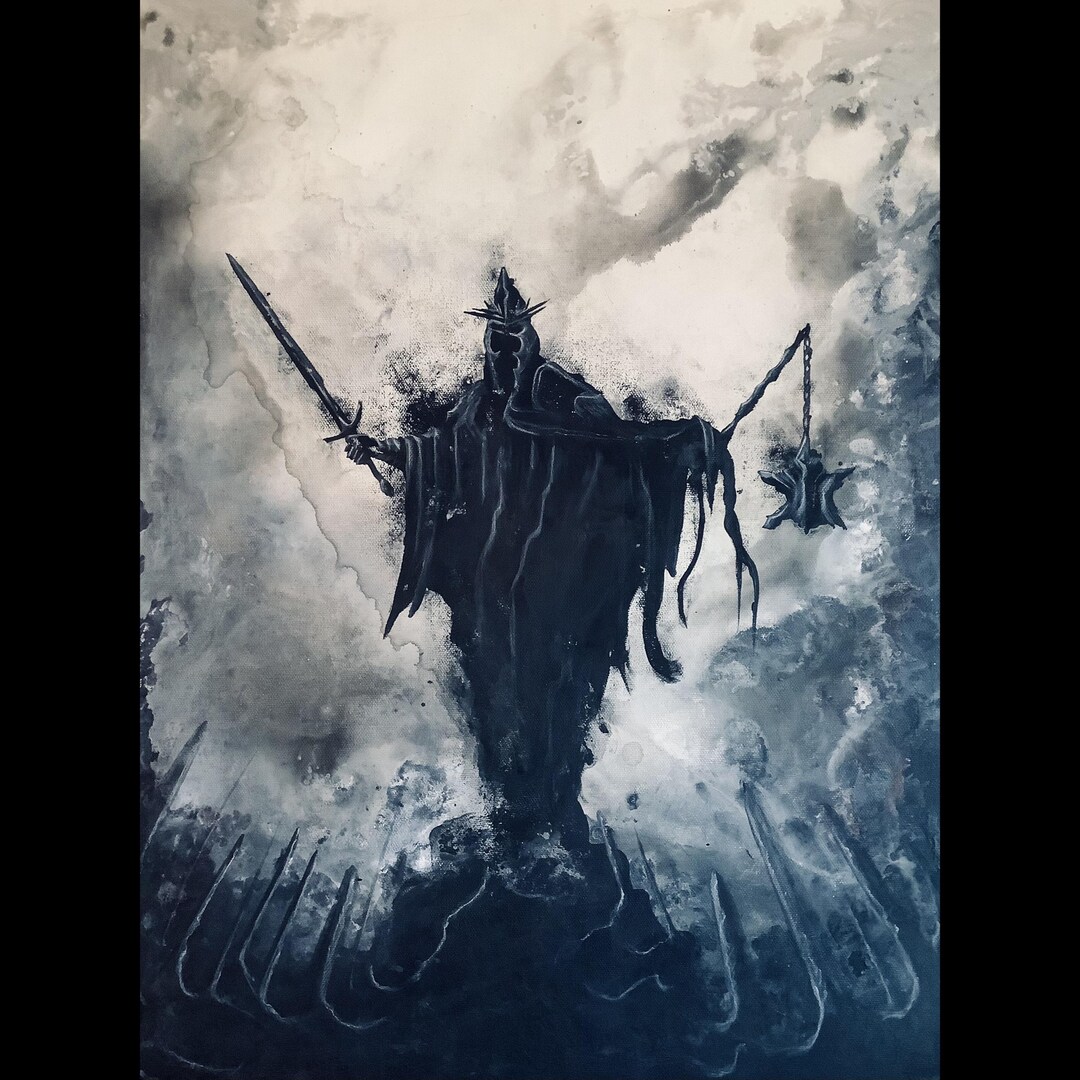Man Sword Wraith No Man Can Kill Me - Printable Digital Wall Art Download - Black and ...