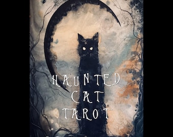 Haunted Cat Tarot Guidebook - Digital PDF Download - Companion Book with Definitions and Art