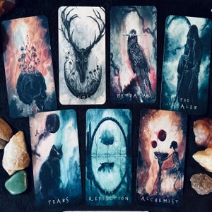 Deck Oracle Dreams & Incarnations - Deck Oracle intuitif de 52 cartes avec des oeuvres d'art originales surréalistes et fantastiques par J Edward Neill