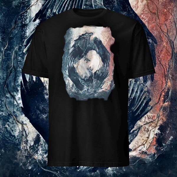 The Dance Eternal - Unisex T Shirt - Twin Dark Shadowy Ravens